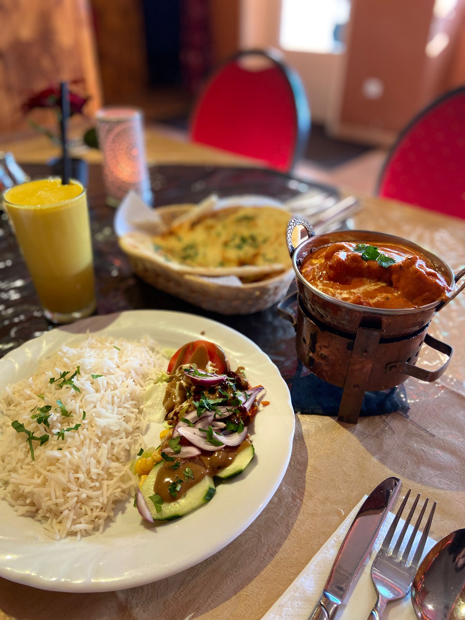 Indian curry at Bella India